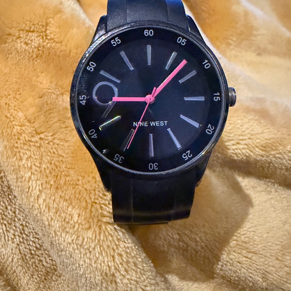 Nine West Black Watch with Pink Accents